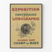 Vintage poster tentoonstelling honderdjarig lithografie Galerie Rapp