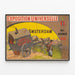 Vintage Poster Wereldtentoonstelling Amsterdam 1895 — ingelijst kunstwerk aan de muur