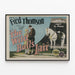 Vintage poster of Fred Thomson and his horse Silver King — framed artwork on a wall