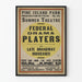Vintage Federal Drama Players Poster - Pine Island Park Summer Theater