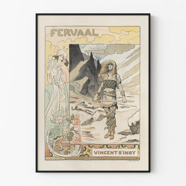 Art Nouveau Poster Fervaal van Vincent d'Indy door Lucien Métivet