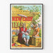 Vintage poster for New Crop Teas tea in oriental style