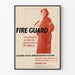 Vintage Fire Guard Poster: Firefighters Rescue Exhibition