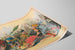 Vintage poster of five clowns in a comic scene with a wheelbarrow — artwork view