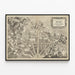 Vintage poster of satirical map of Berlin 1939 — framed artwork on a wall