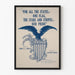 American patriotic poster with eagle and shield stars and stripes