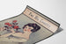 Vintage poster For His Country met vrouwelijke portret en rozen