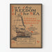 Historical Decorative Poster For the Freedom of the Sea
