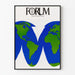 Vintage poster Forum English Teaching, wereldkaart 1980