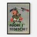 Historisch propagandaposter Fuori I Tedeschi