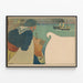 Vintage poster of the Ostend-Dover postal liaison — framed artwork on a wall