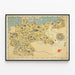 Illustrated Map Poster Germany - Wall Decoration for Travel — framed artwork on a wall