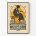 Vintage poster voor tentoonstelling met handkantklossen in Museum Basel