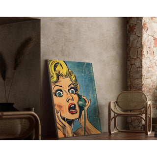 Pop Art Poster - Überraschung am Telefon