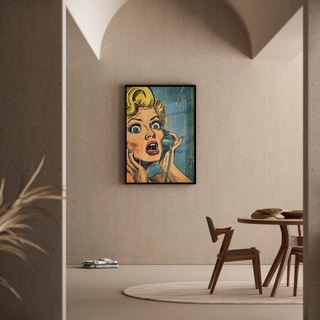 Pop Art Poster - Überraschung am Telefon