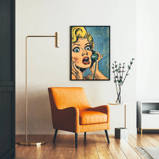 Pop Art Poster - Überraschung am Telefon