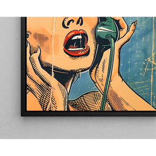 Pop Art Poster - Überraschung am Telefon