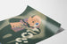 Vintage poster illustratie met druppels Nican
