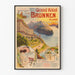 Vintage poster van het Grand Hôtel Brunnen in Zwitserland aan het Lucerne meer