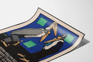 graphic-design-for-photo-engravers-convention-chicago-poster-featuring-cartoon-like-storks