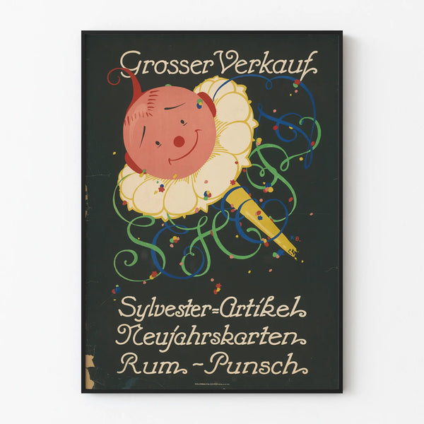 Vintage poster sale items New Year and greeting cards