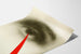 Artistieke poster oog en rode pijl decoratief