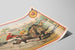 Vintage poster of harness racing at the racecourse — artwork view