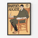 Vintage poster Harper's August Illustration Man die leest