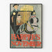 Vintage poster Harpers November with horse-drawn carriage and carriage
