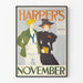 Harper's november vintage universiteitssportposter