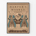Vintage poster Harper's Weekly Kerstmis met personages en Kerstman