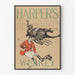 Vintage Harper's Weekly poster met ruiter en vallende paard