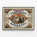 Vintage Poster Harrison's Flavoring Extracts Philadelphia — framed artwork on a wall