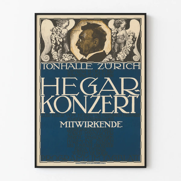 Concertposter Hegar in de Tonhalle Zürich