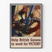 Vintage poster British Guiana Arbeid voor de Overwinning