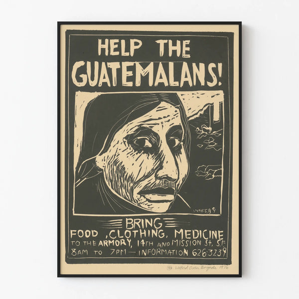 Solidariteitsposter Guatemala - Humanitaire hulp vintage