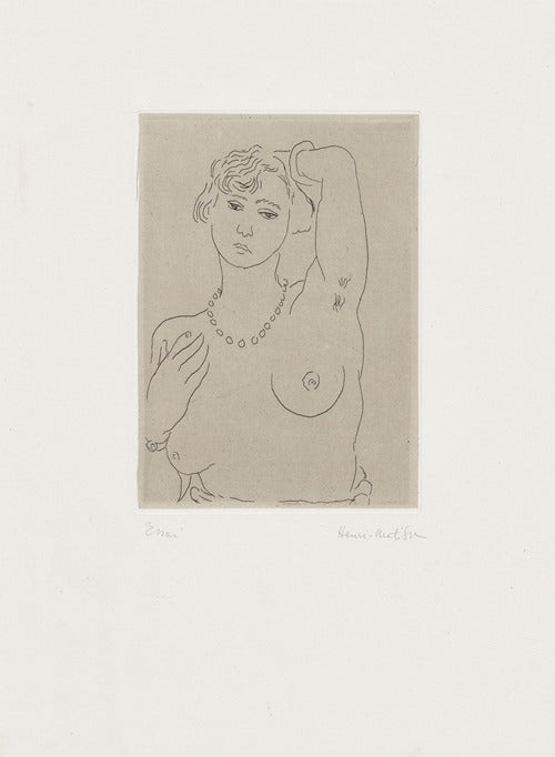 Buste de femme avec collier et bracelet, 1926 – Henri Matisse