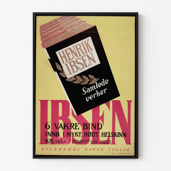 Vintage Collectie Poster Boeken Henrik Ibsen
