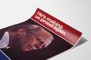 Vintage poster van leider met inspirerende slogan