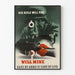 Vintage poster ter bewustwording over vuurwapenveiligheid