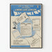 Vintage poster met tips voor het onderhouden van huishoudtextiel
