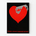 Decorative Poster Heart and Razor Blade - Human Concern / Personal Torment