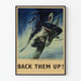 Vintage militaire poster met Royal Air Force vliegtuigen en Russische luchtmacht