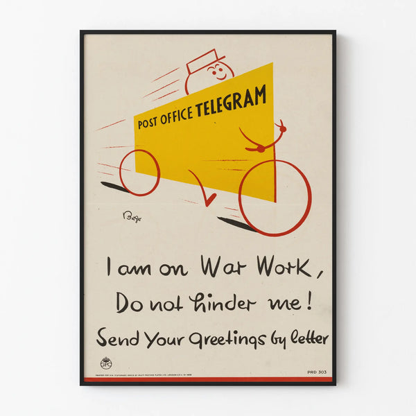 Vintage postkantoor telegram poster - Retro wanddecoratie