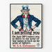 Vintage militaire wervingsposter Uncle Sam