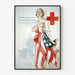 Vintage poster ter ondersteuning van het Amerikaanse Rode Kruis