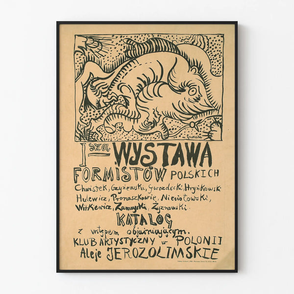 Vintage Poster of the Polish Formists Exhibition - Retro Wall Decoration