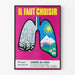 Vintage anti-smoking poster - You must choose, stop cancer
