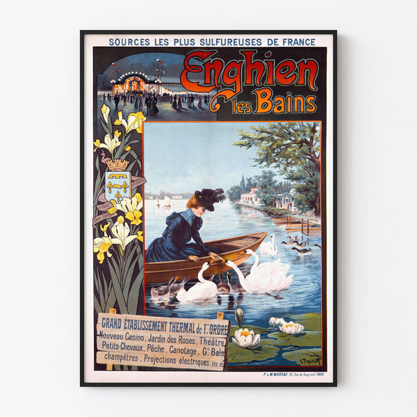 Enghien les Bains par Gustave Fraipont | Reproduction d'affiche ancienne