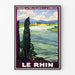 De Rijn | Kunstdruk van een oude poster — ingelijst kunstwerk aan de muur